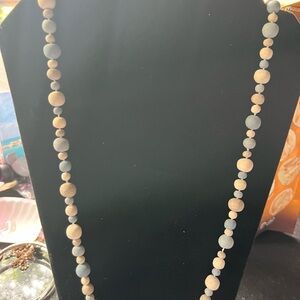 Beaded Clay Necklace in Earth Tones